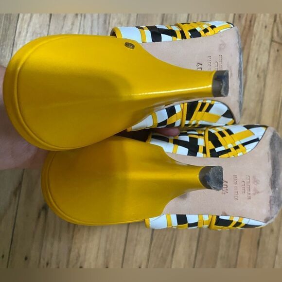 LAURENCE DACADE Woven Oxblood Stefany Sculpted Heel Mules Italy Size 40.5 - Picture 5 of 8